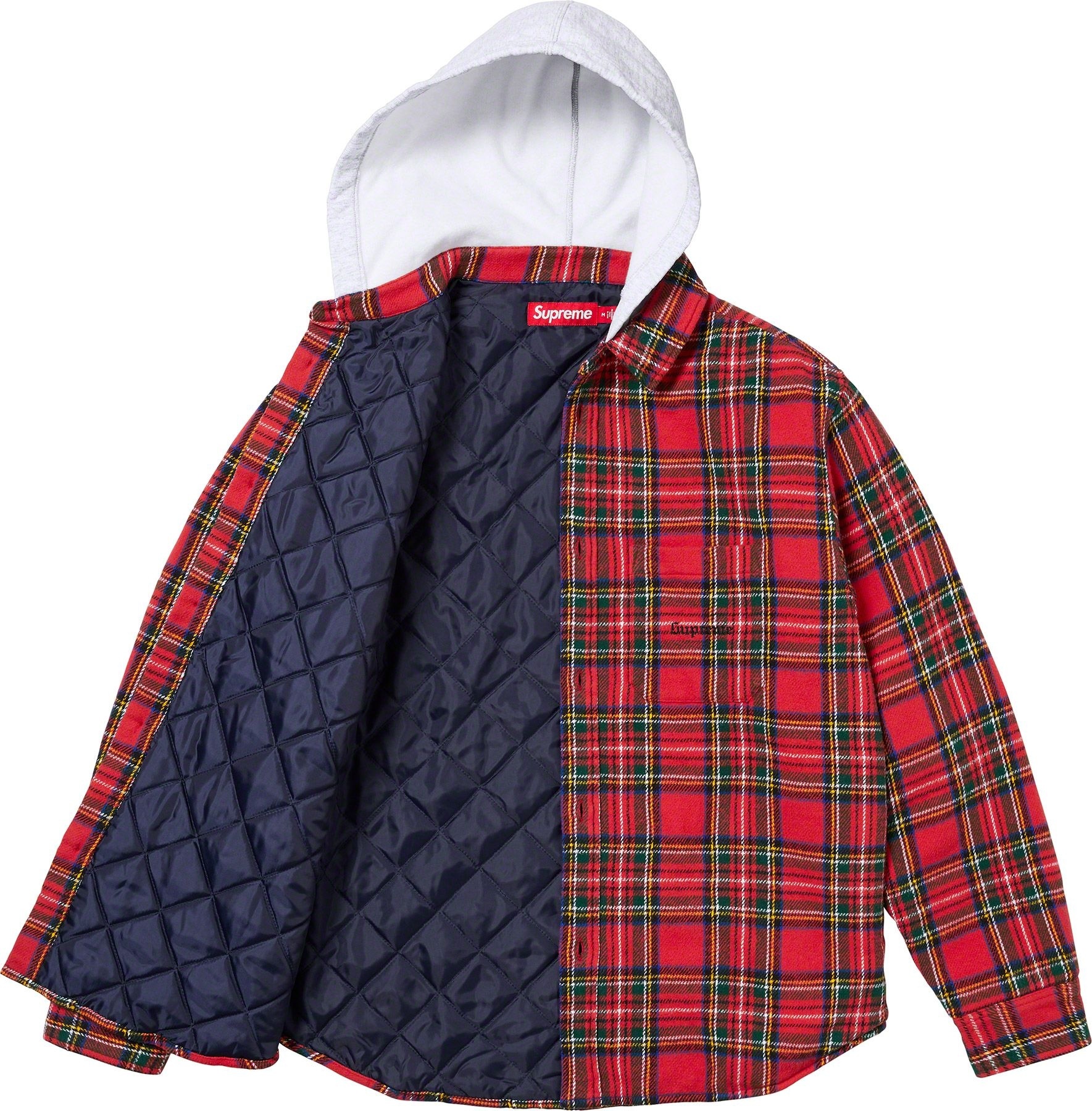 Tartan Flannel Hooded Shirt view 11